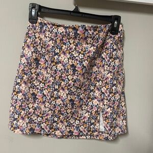 Wild Fable Multicolor Floral Fabric Mini Skirt